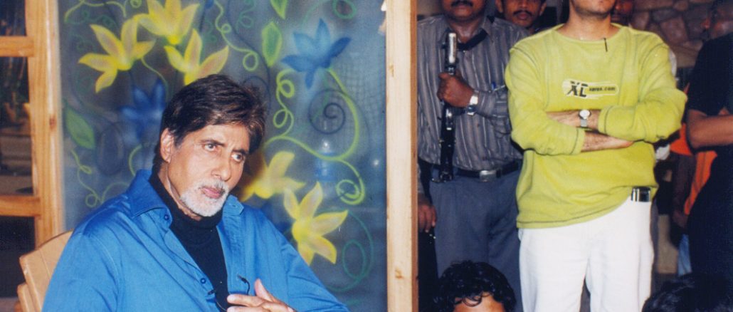 A file photo of publicist Dale Bhagwagar with Amitabh Bachchan